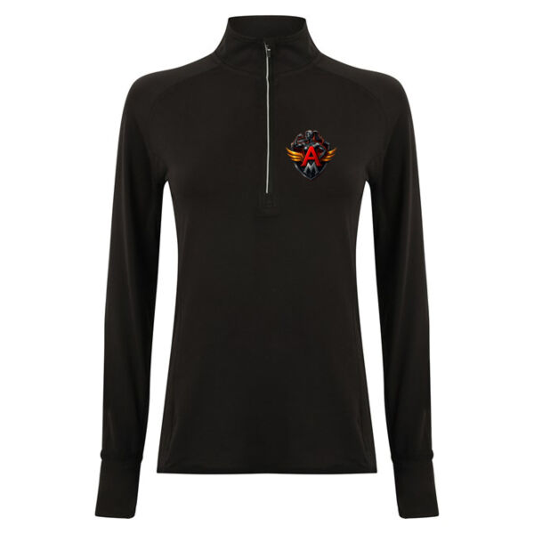 Adam Murphy Coaching  - Ladies Long Sleeve Zip Neck Performance Top Thumbnail